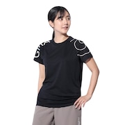 (レディース)ドライプラス プリントメッシュ Tシャツ CT4S0056-TR864-GRCD