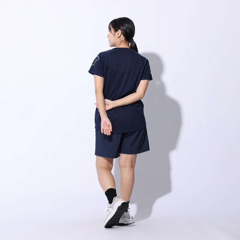 ジローム（GIRAUDM）（レディース）ドライプラス プリントメッシュ Tシャツ CT4S0056-TR864-GRCD NVY