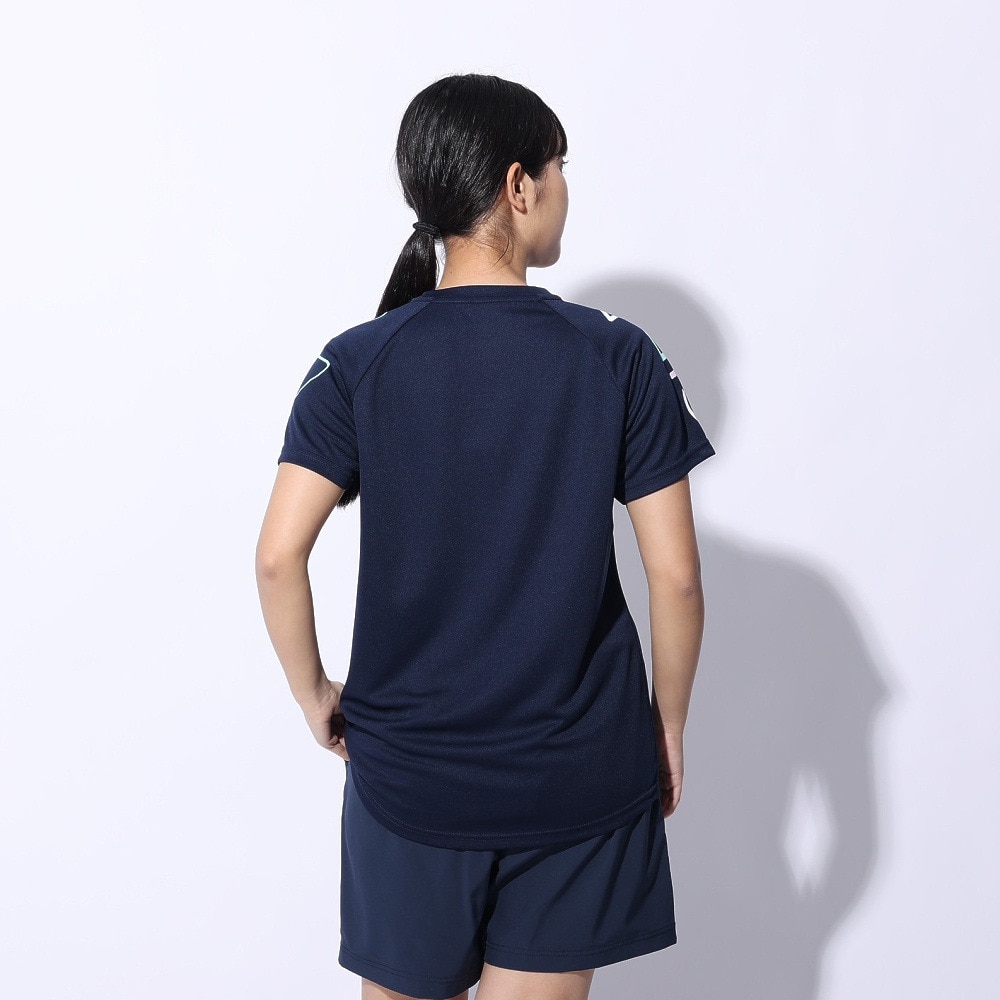 ジローム（GIRAUDM）（レディース）ドライプラス プリントメッシュ Tシャツ CT4S0056-TR864-GRCD NVY