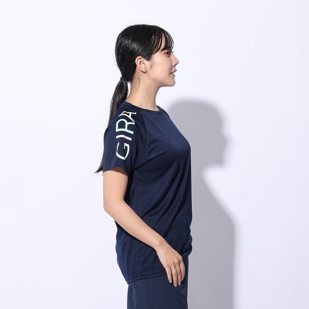 ジローム（GIRAUDM）（レディース）ドライプラス プリントメッシュ Tシャツ CT4S0056-TR864-GRCD NVY