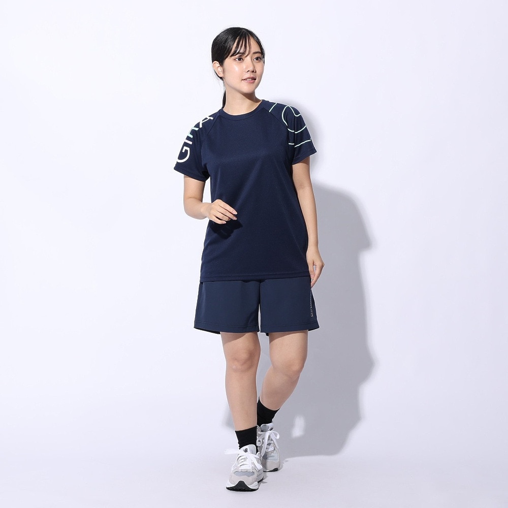 ジローム（GIRAUDM）（レディース）ドライプラス プリントメッシュ Tシャツ CT4S0056-TR864-GRCD NVY