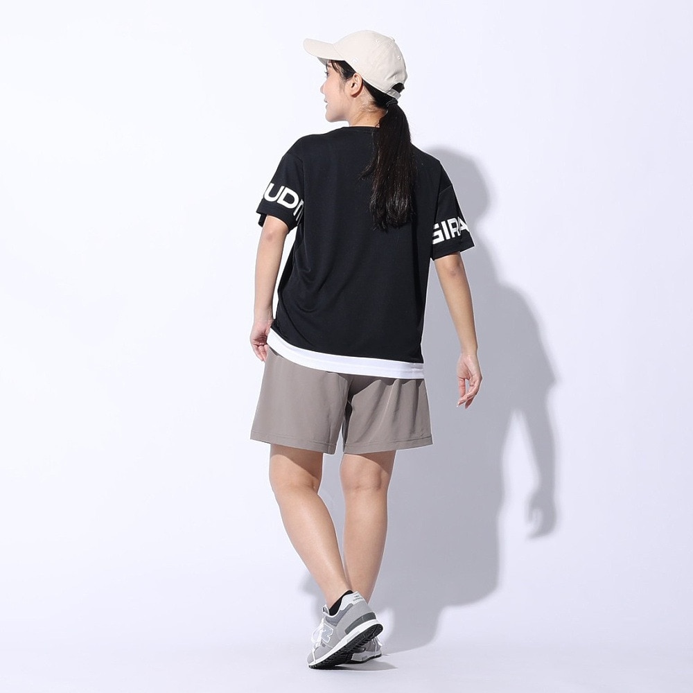 ジローム（GIRAUDM）（レディース）ドライプラス プリントメッシュ Tシャツ CT4S0057-TR864-GRCD BLK