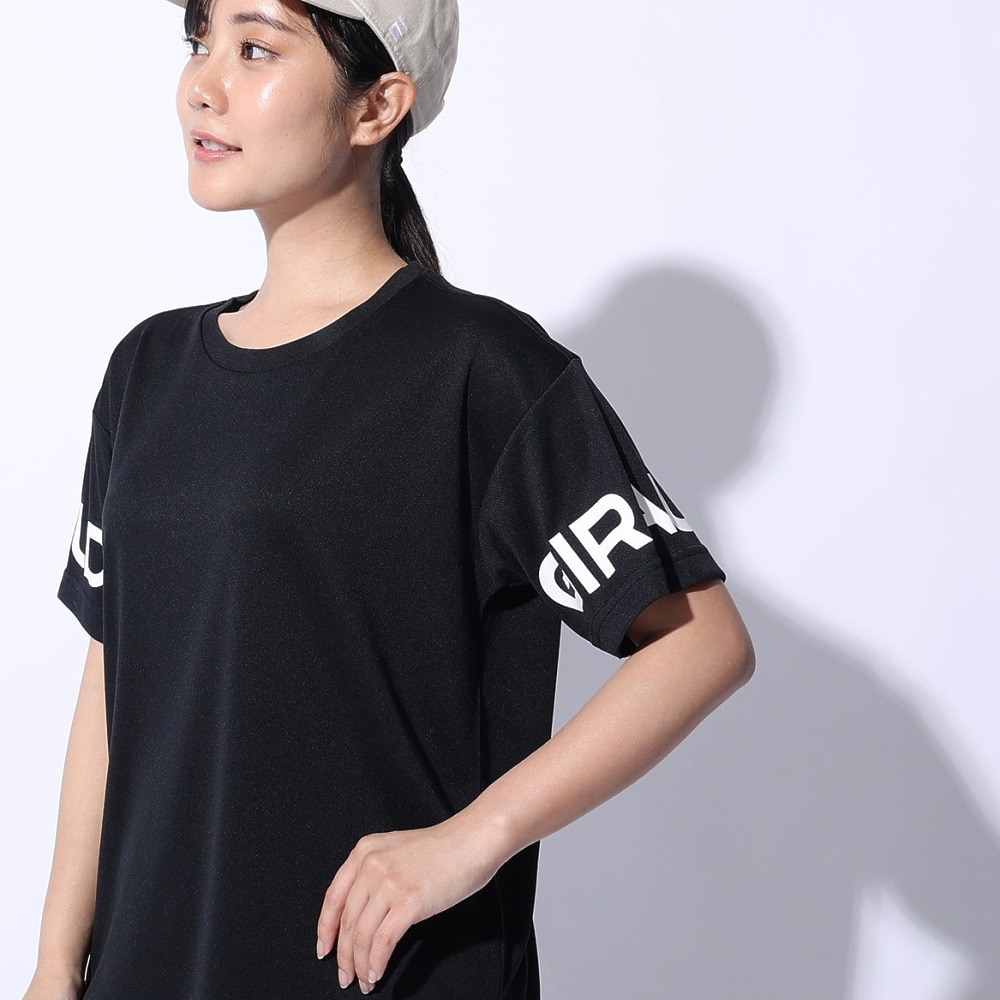 ジローム（GIRAUDM）（レディース）ドライプラス プリントメッシュ Tシャツ CT4S0057-TR864-GRCD BLK