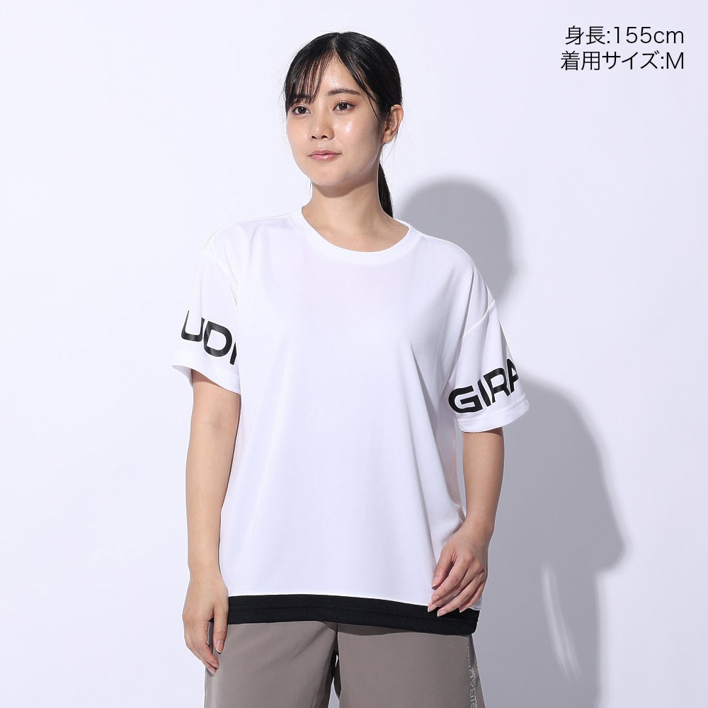 ジローム（GIRAUDM）（レディース）ドライプラス プリントメッシュ Tシャツ CT4S0057-TR864-GRCD WHT