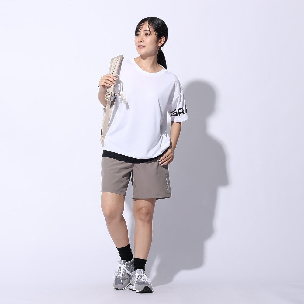 ジローム（GIRAUDM）（レディース）ドライプラス プリントメッシュ Tシャツ CT4S0057-TR864-GRCD WHT