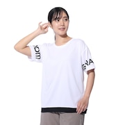 ジローム（GIRAUDM）（レディース）ドライプラス プリントメッシュ Tシャツ CT4S0057-TR864-GRCD WHT