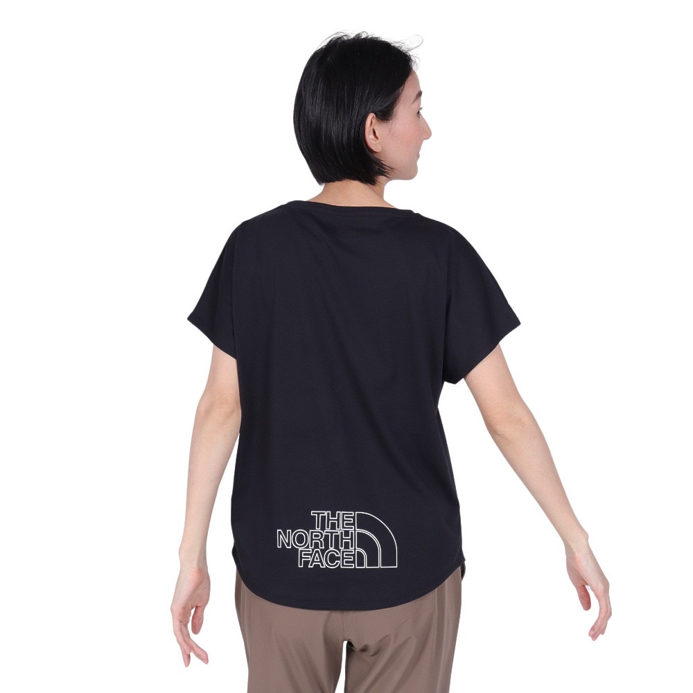 ノースフェイス（THE NORTH FACE）（レディース）フレンチスリーブ ロゴデザインTシャツ NTW32374 K
