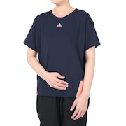 アディダス（adidas）（レディース）シーズナル スポーツウェア ルーズフィット カラーブロック 半袖Tシャツ JSY14-IM8726