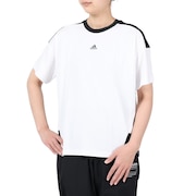 アディダス（adidas）（レディース）シーズナル スポーツウェア ルーズフィット カラーブロック 半袖Tシャツ JSY14-IM8727
