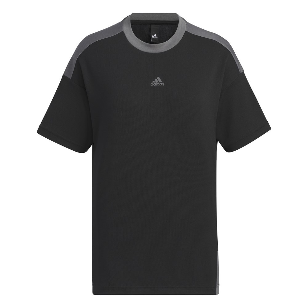 アディダス（adidas）（レディース）シーズナル スポーツウェア ルーズフィット カラーブロック 半袖Tシャツ JSY14-IM8728