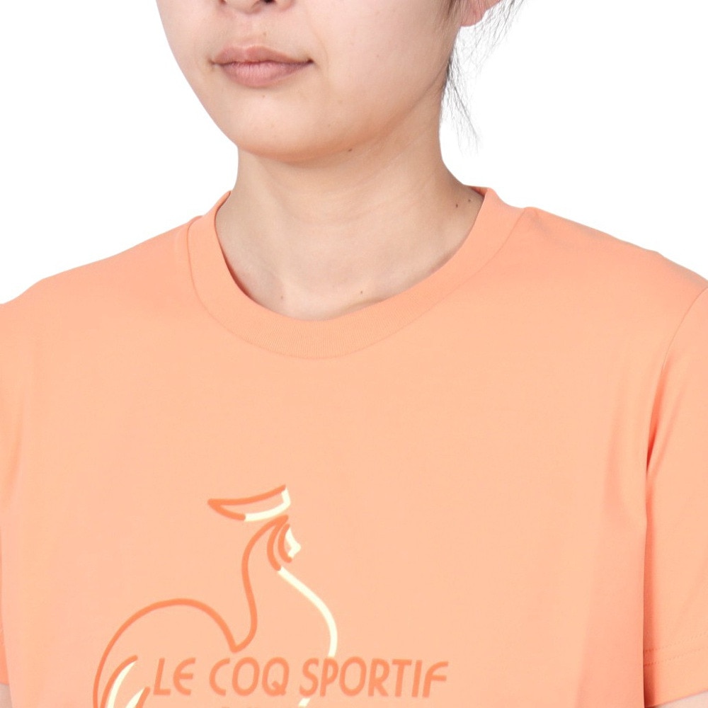 ルコックスポルティフ（lecoqsportif）（レディース）ヘランカサンスクリーン 半袖Tシャツ QMWXJA01 OR