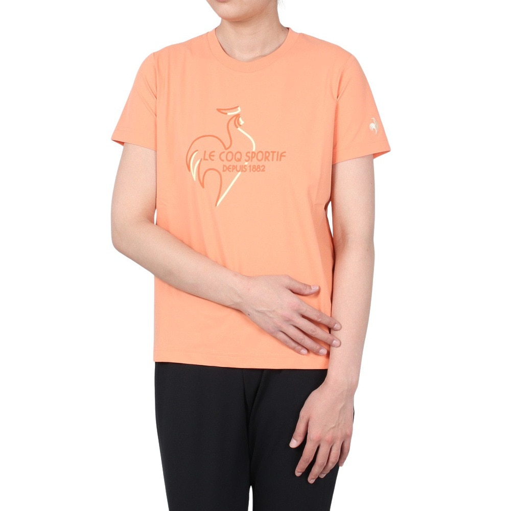 ルコックスポルティフ（lecoqsportif）（レディース）ヘランカサンスクリーン 半袖Tシャツ QMWXJA01 OR