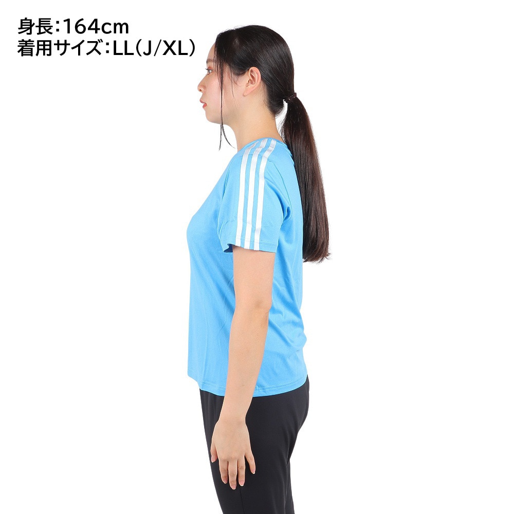 アディダス（adidas）（レディース）トレイン エッセンシャルズ スリーストライプス 半袖Tシャツ BUT04-IS4218