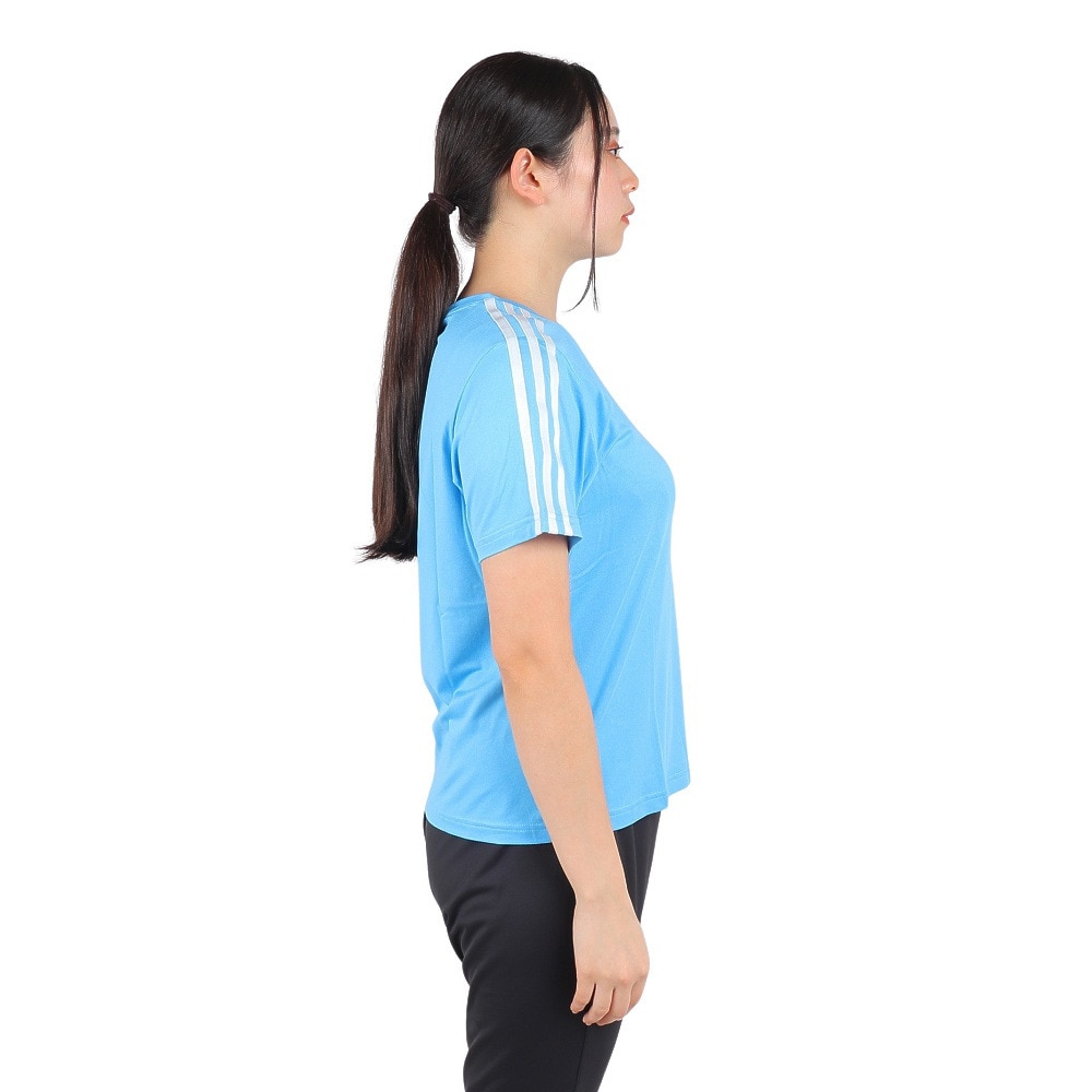 アディダス（adidas）（レディース）トレイン エッセンシャルズ スリーストライプス 半袖Tシャツ BUT04-IS4218