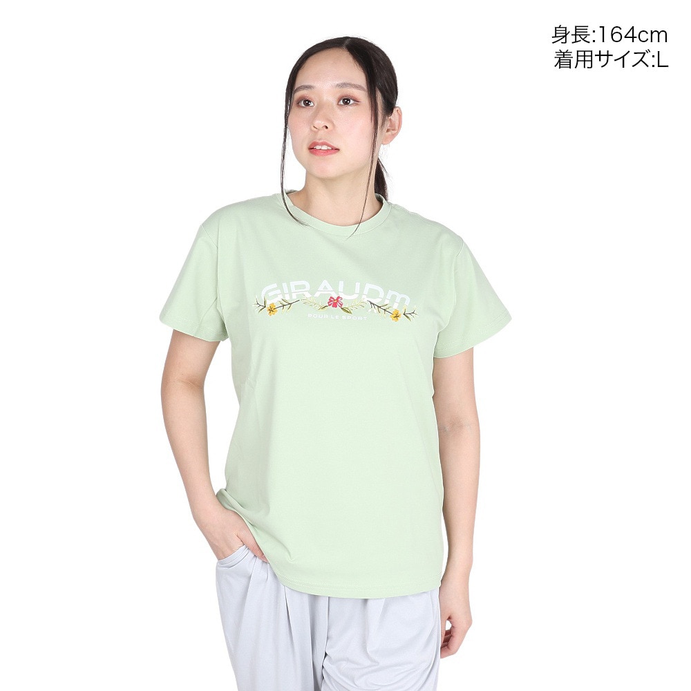 ジローム（GIRAUDM）（レディース）ドライプラス ジャージー プリント 半袖Tシャツ CT4S0094-TR864-GRCD GRN