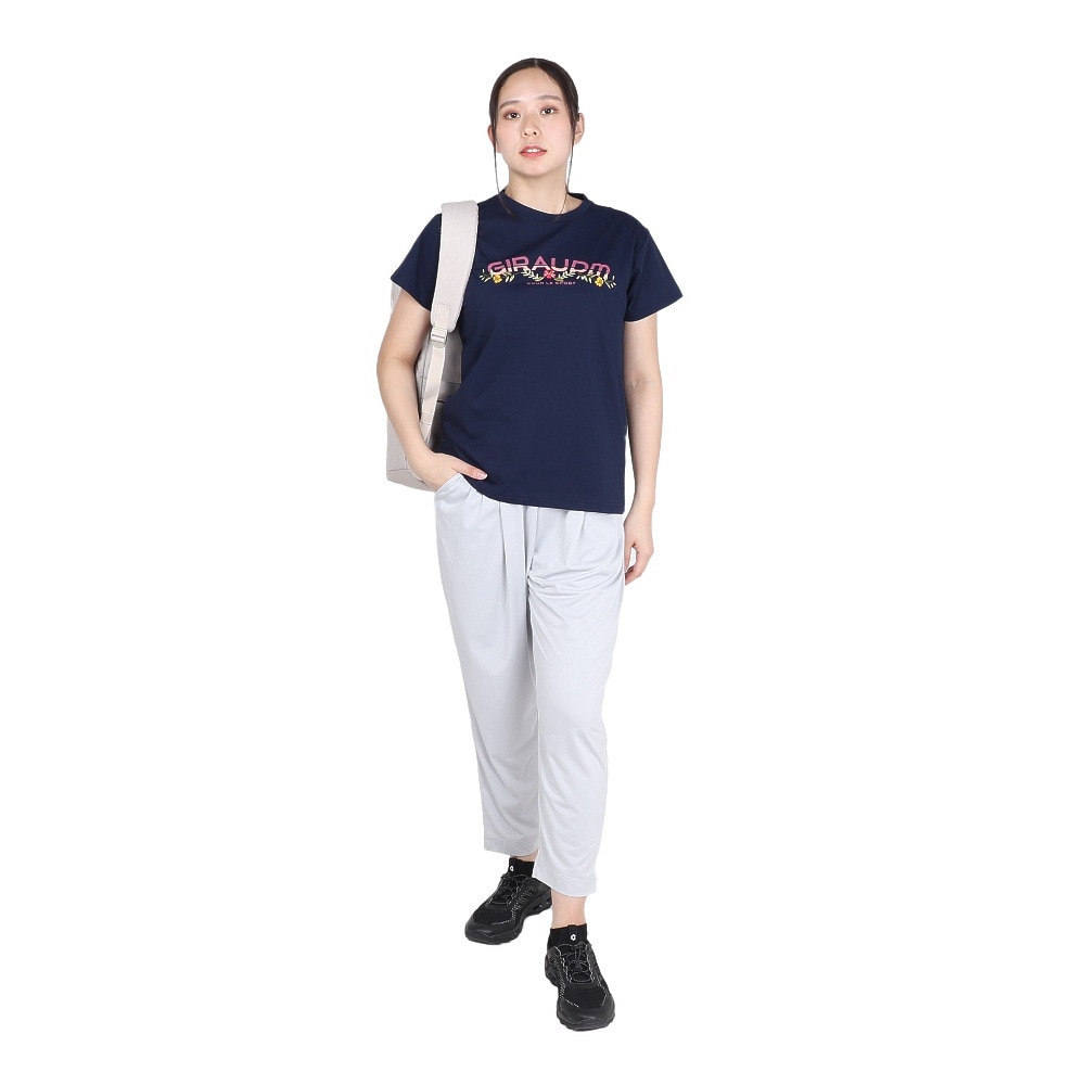 ジローム（GIRAUDM）（レディース）ドライプラス ジャージー プリント 半袖Tシャツ CT4S0094-TR864-GRCD NVY