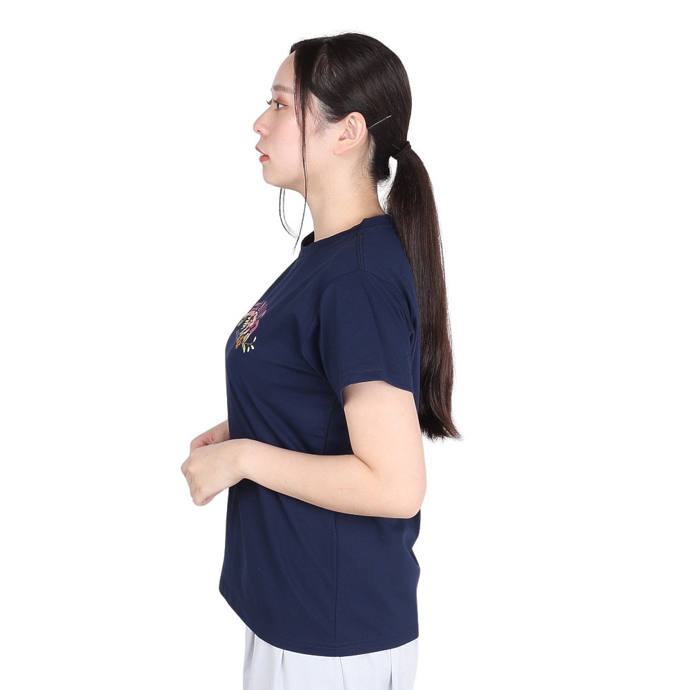 ジローム（GIRAUDM）（レディース）ドライプラス ジャージー プリント 半袖Tシャツ CT4S0094-TR864-GRCD NVY