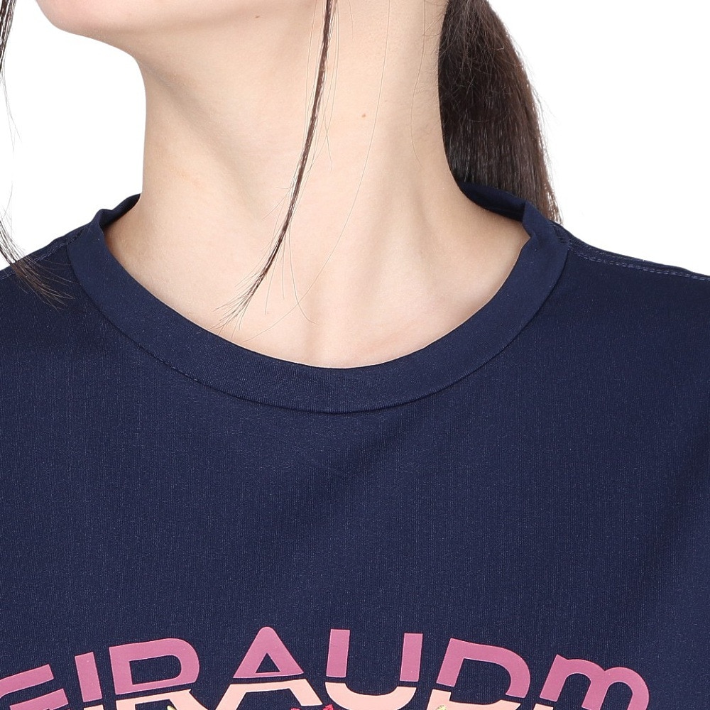 ジローム（GIRAUDM）（レディース）ドライプラス ジャージー プリント 半袖Tシャツ CT4S0094-TR864-GRCD NVY
