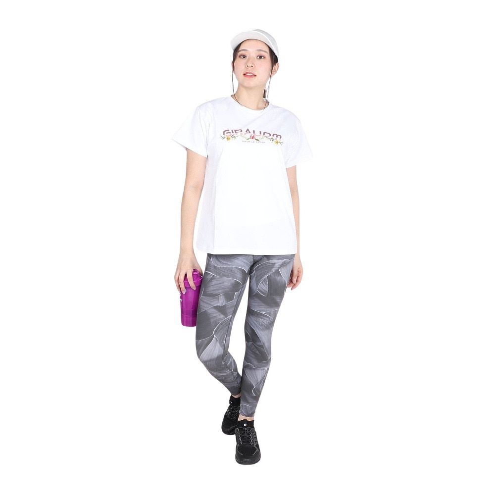 ジローム（GIRAUDM）（レディース）ドライプラス ジャージー プリント 半袖Tシャツ CT4S0094-TR864-GRCD WHT