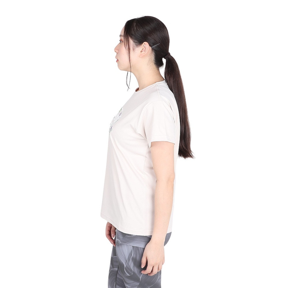 ジローム（GIRAUDM）（レディース）ドライプラス ジャージー プリント 半袖Tシャツ CT4S0095-TR864-GRCD BEG