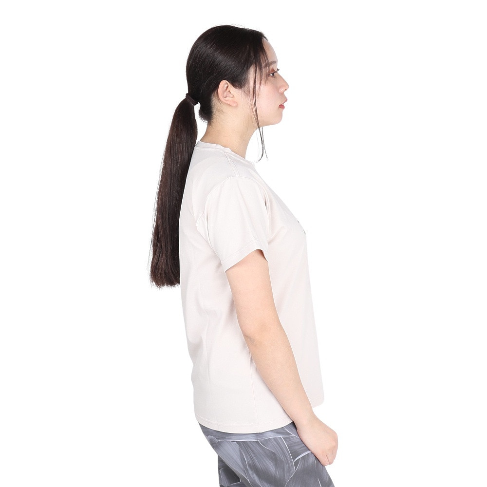 ジローム（GIRAUDM）（レディース）ドライプラス ジャージー プリント 半袖Tシャツ CT4S0095-TR864-GRCD BEG