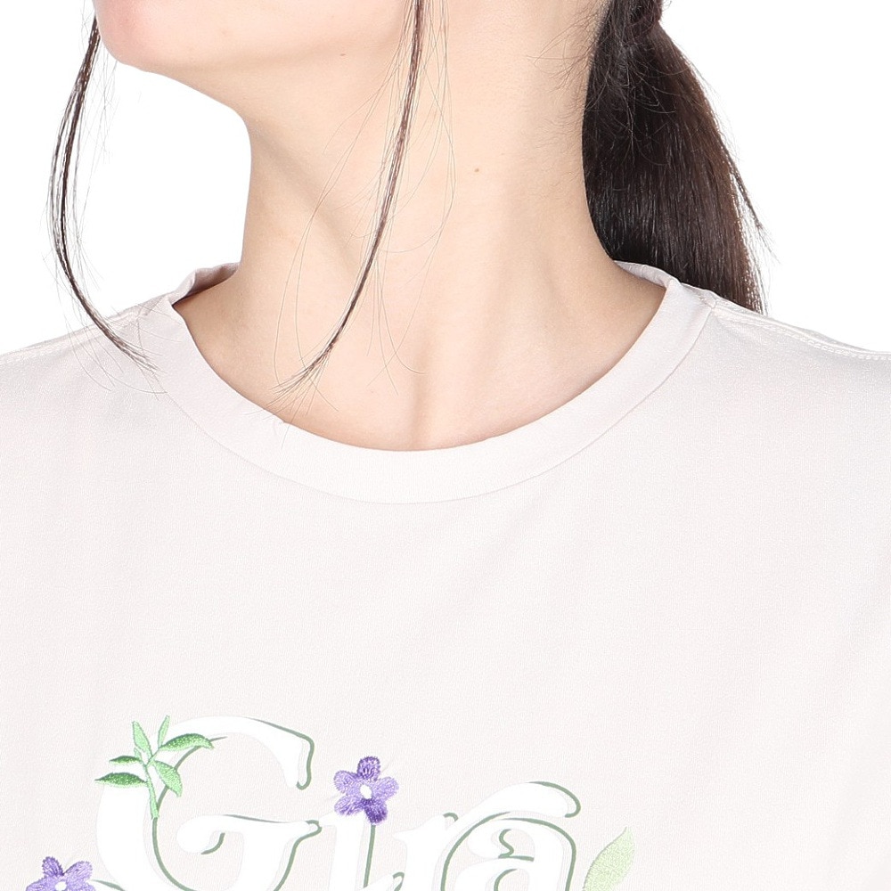 ジローム（GIRAUDM）（レディース）ドライプラス ジャージー プリント 半袖Tシャツ CT4S0095-TR864-GRCD BEG