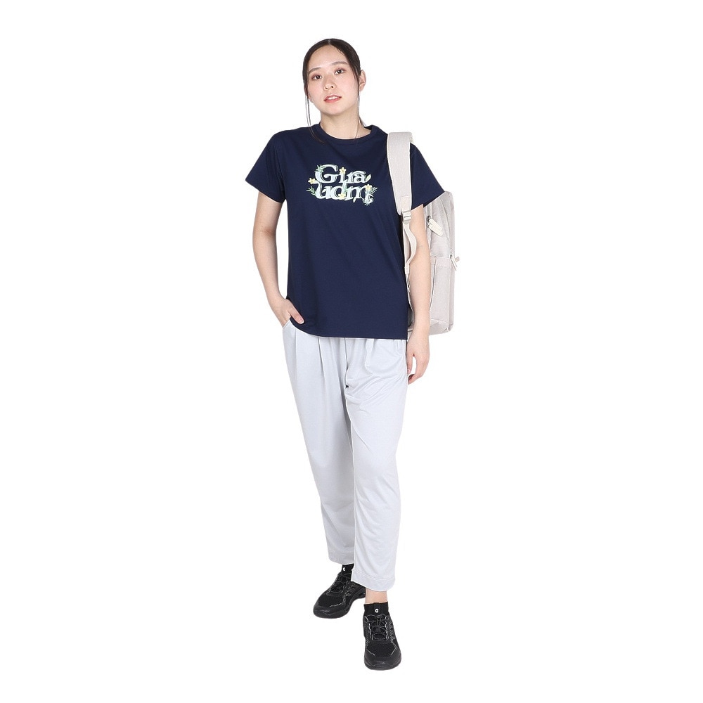 ジローム（GIRAUDM）（レディース）ドライプラス ジャージー プリント 半袖Tシャツ CT4S0095-TR864-GRCD NVY