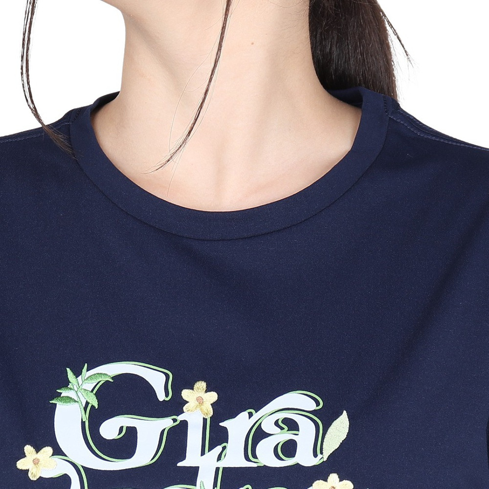 ジローム（GIRAUDM）（レディース）ドライプラス ジャージー プリント 半袖Tシャツ CT4S0095-TR864-GRCD NVY