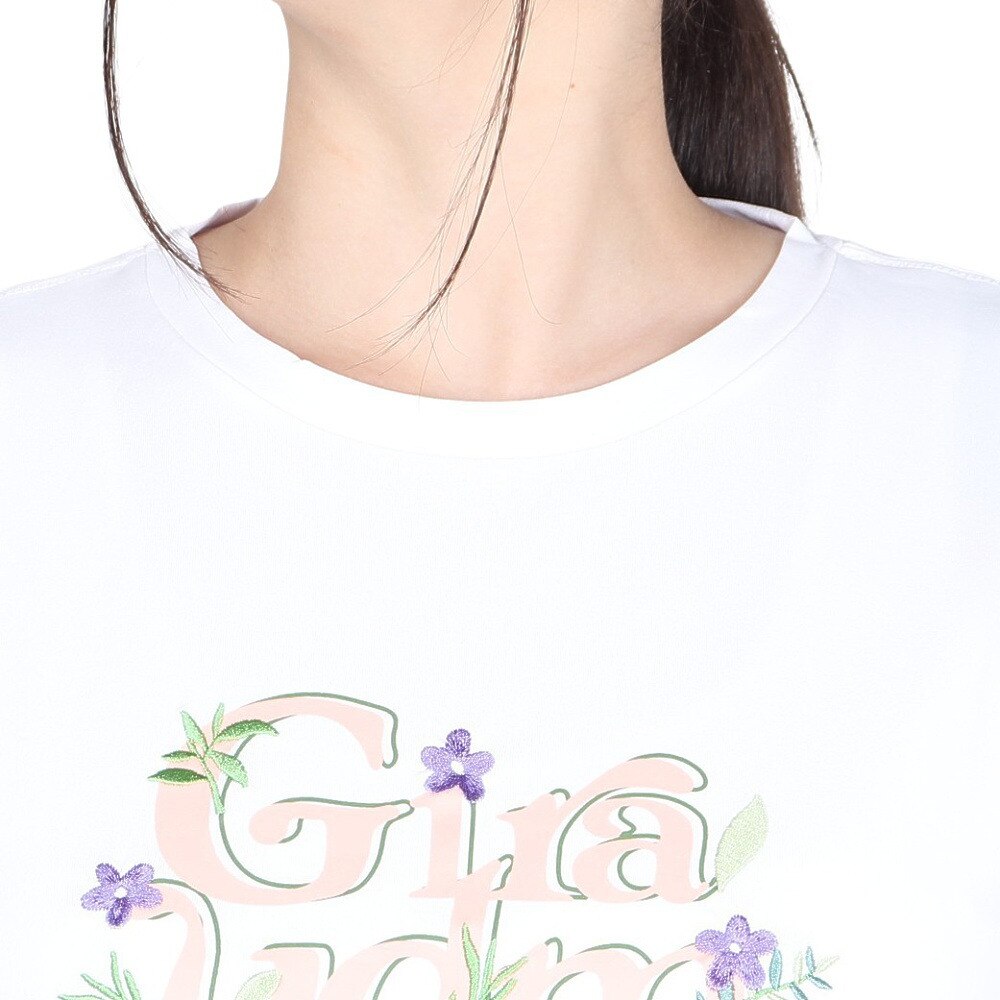 ジローム（GIRAUDM）（レディース）ドライプラス ジャージー プリント 半袖Tシャツ CT4S0095-TR864-GRCD WHT