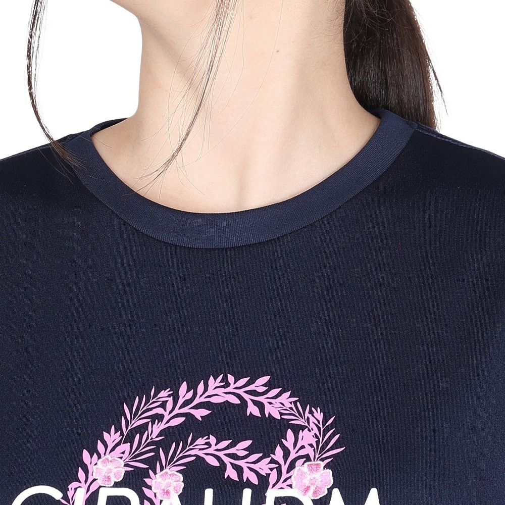 ジローム（GIRAUDM）（レディース）ドライプラス プリント メッシュ 半袖Tシャツ CT4S0096-TR864-GRCD NVY