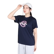 (レディース)ドライプラス プリント メッシュ 半袖Tシャツ CT4S0096-TR864-GRCD