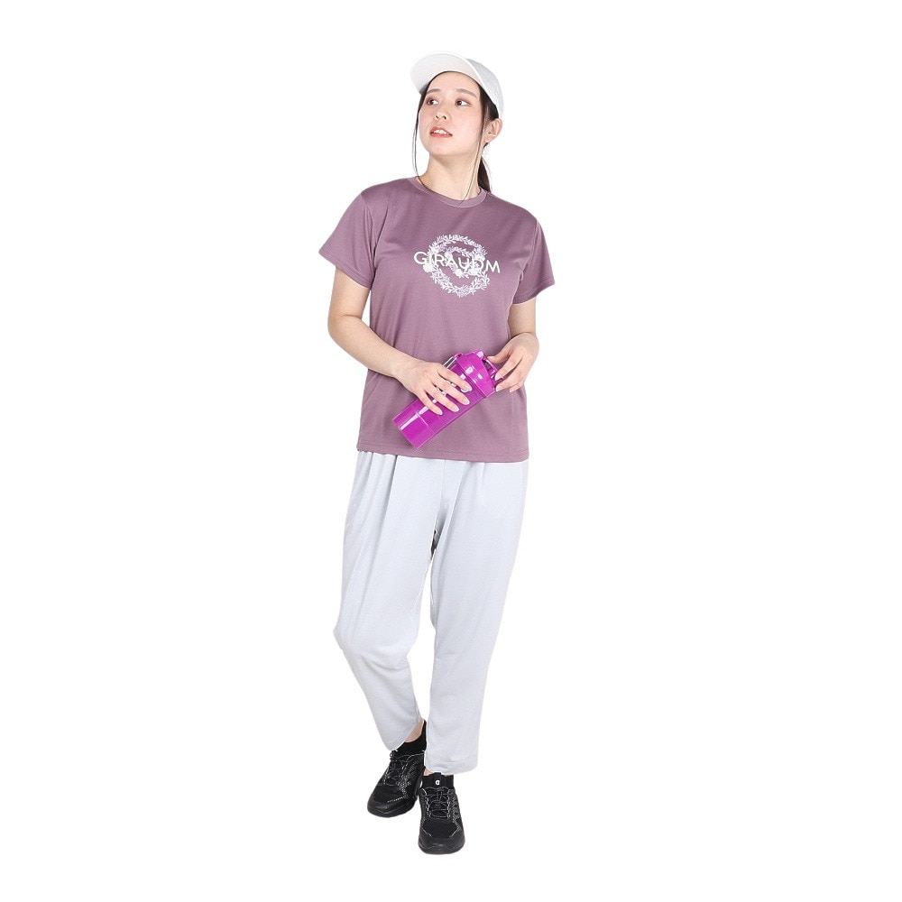 ジローム（GIRAUDM）（レディース）ドライプラス プリント メッシュ 半袖Tシャツ CT4S0096-TR864-GRCD PUL