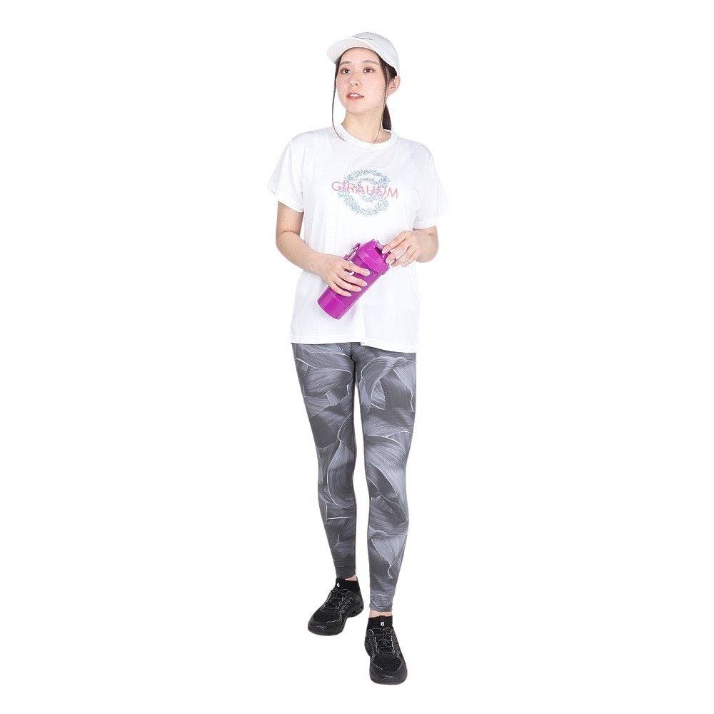 ジローム（GIRAUDM）（レディース）ドライプラス プリント メッシュ 半袖Tシャツ CT4S0096-TR864-GRCD WHT