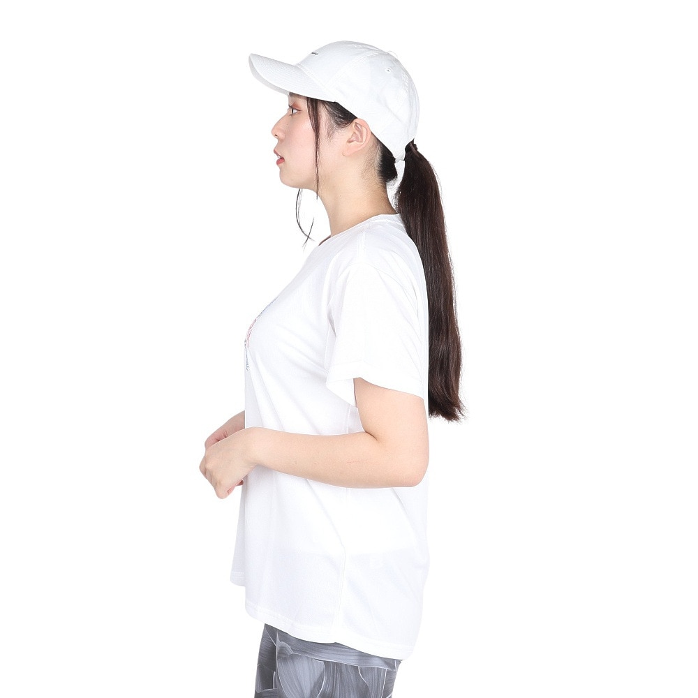 ジローム（GIRAUDM）（レディース）ドライプラス プリント メッシュ 半袖Tシャツ CT4S0096-TR864-GRCD WHT