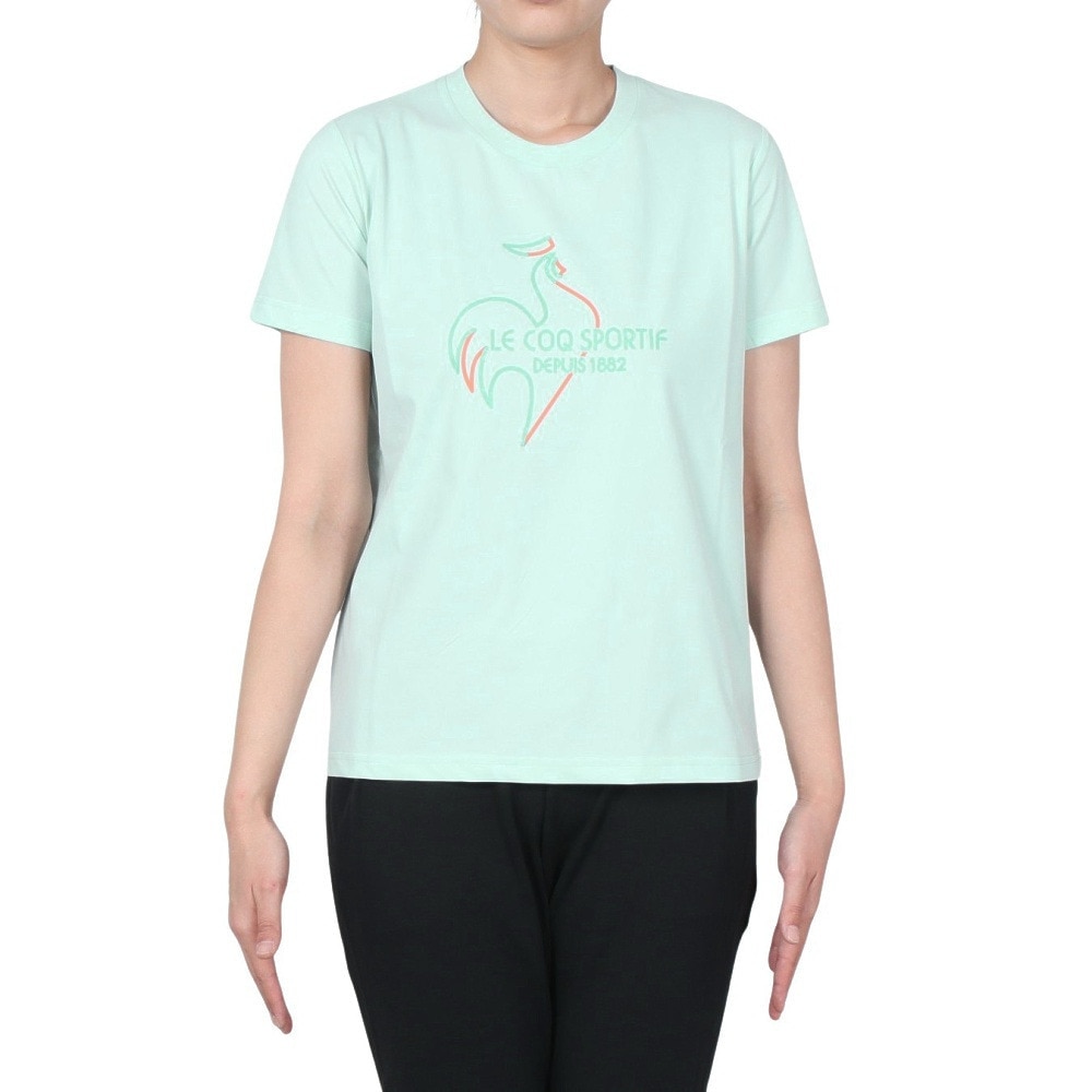 ルコックスポルティフ（lecoqsportif）（レディース）ヘランカサンスクリーン 半袖Tシャツ QMWXJA01 GR