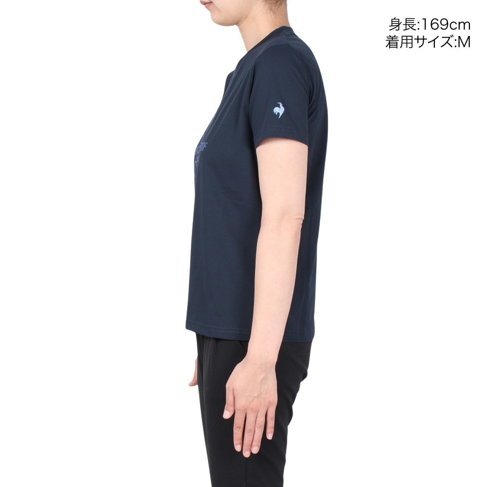 ルコックスポルティフ（lecoqsportif）（レディース）ヘランカサンスクリーン 半袖Tシャツ QMWXJA01 NV