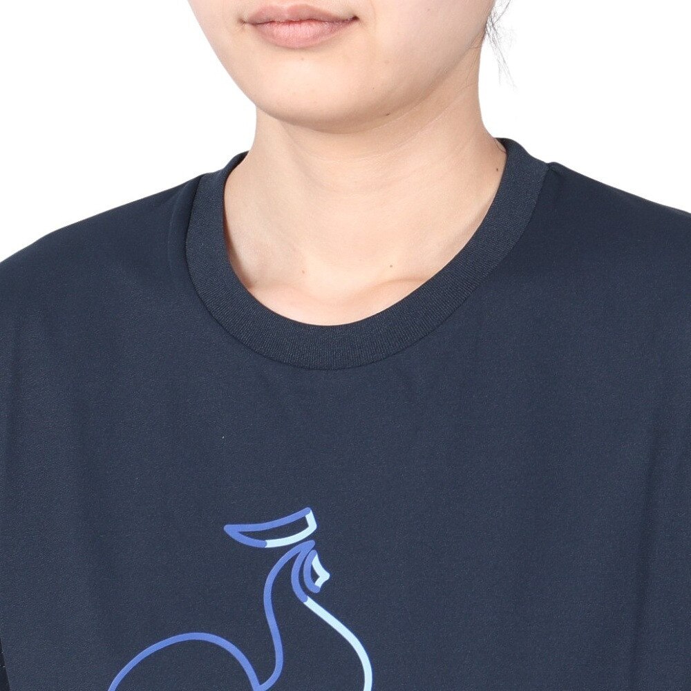 ルコックスポルティフ（lecoqsportif）（レディース）ヘランカサンスクリーン 半袖Tシャツ QMWXJA01 NV