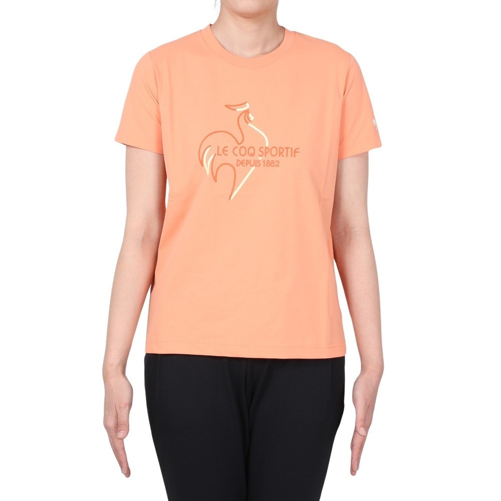 ルコックスポルティフ（lecoqsportif）（レディース）ヘランカサンスクリーン 半袖Tシャツ QMWXJA01 OR