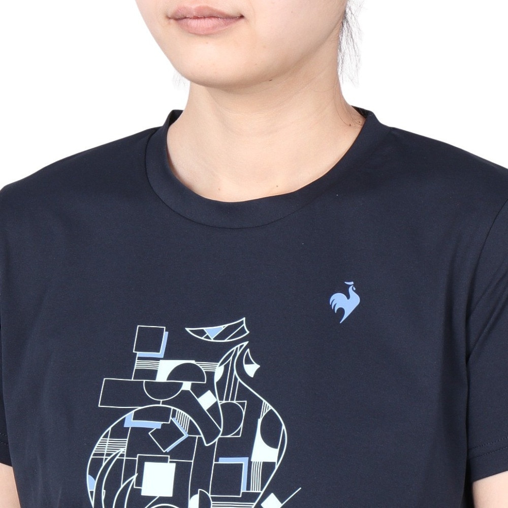 ルコックスポルティフ（lecoqsportif）（レディース）サンスクリーン 半袖Tシャツ QMWXJA05 NV
