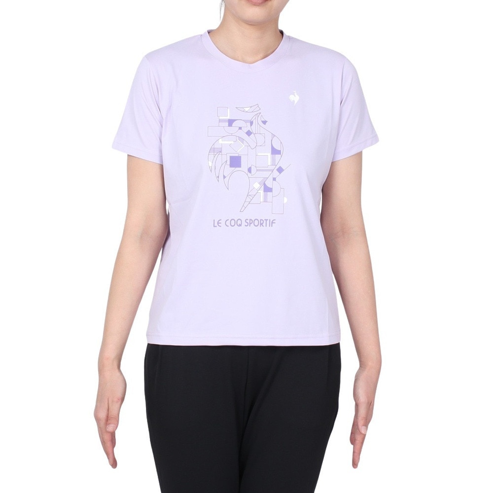 ルコックスポルティフ（lecoqsportif）（レディース）サンスクリーン 半袖Tシャツ QMWXJA05 PP