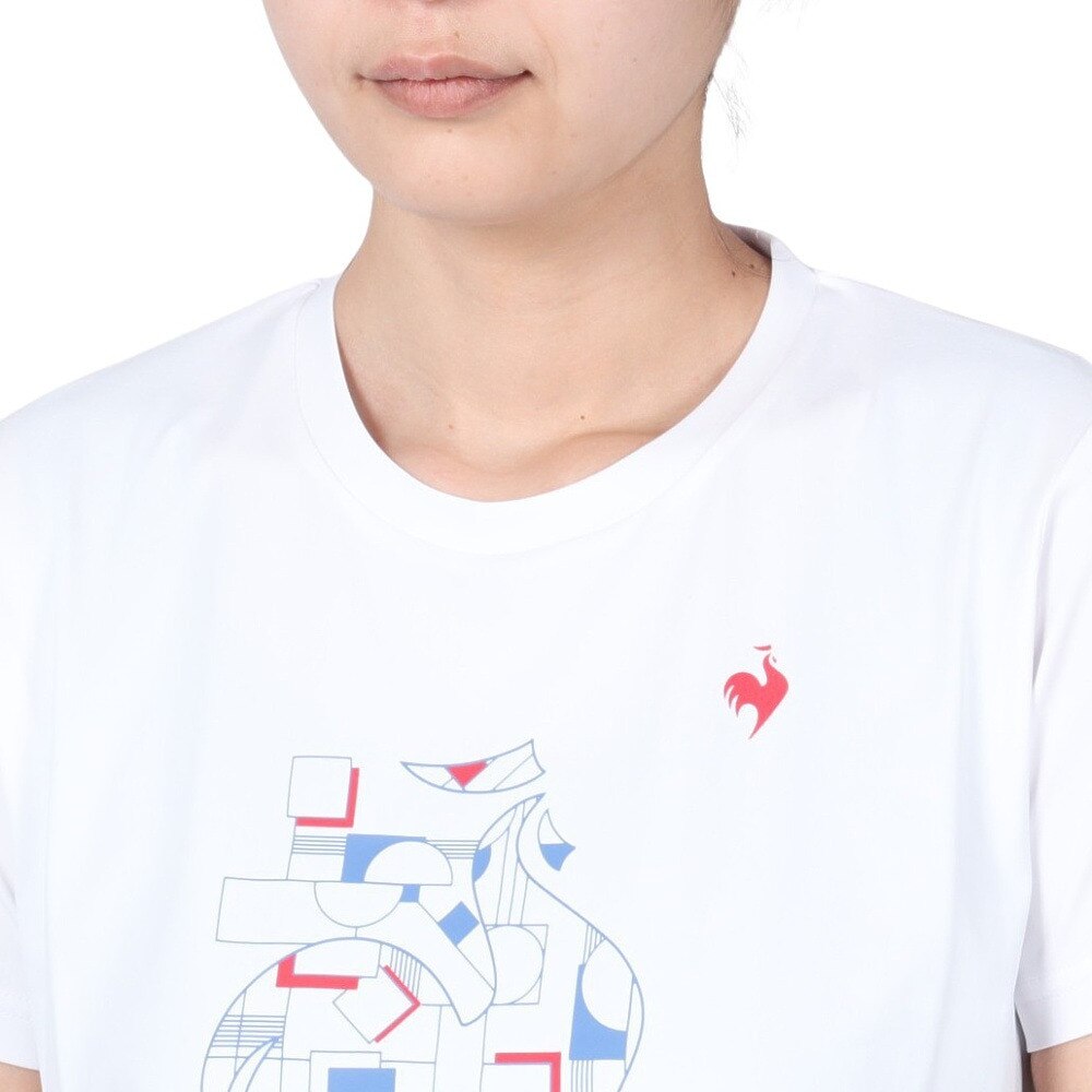 ルコックスポルティフ（lecoqsportif）（レディース）サンスクリーン 半袖Tシャツ QMWXJA05 WH
