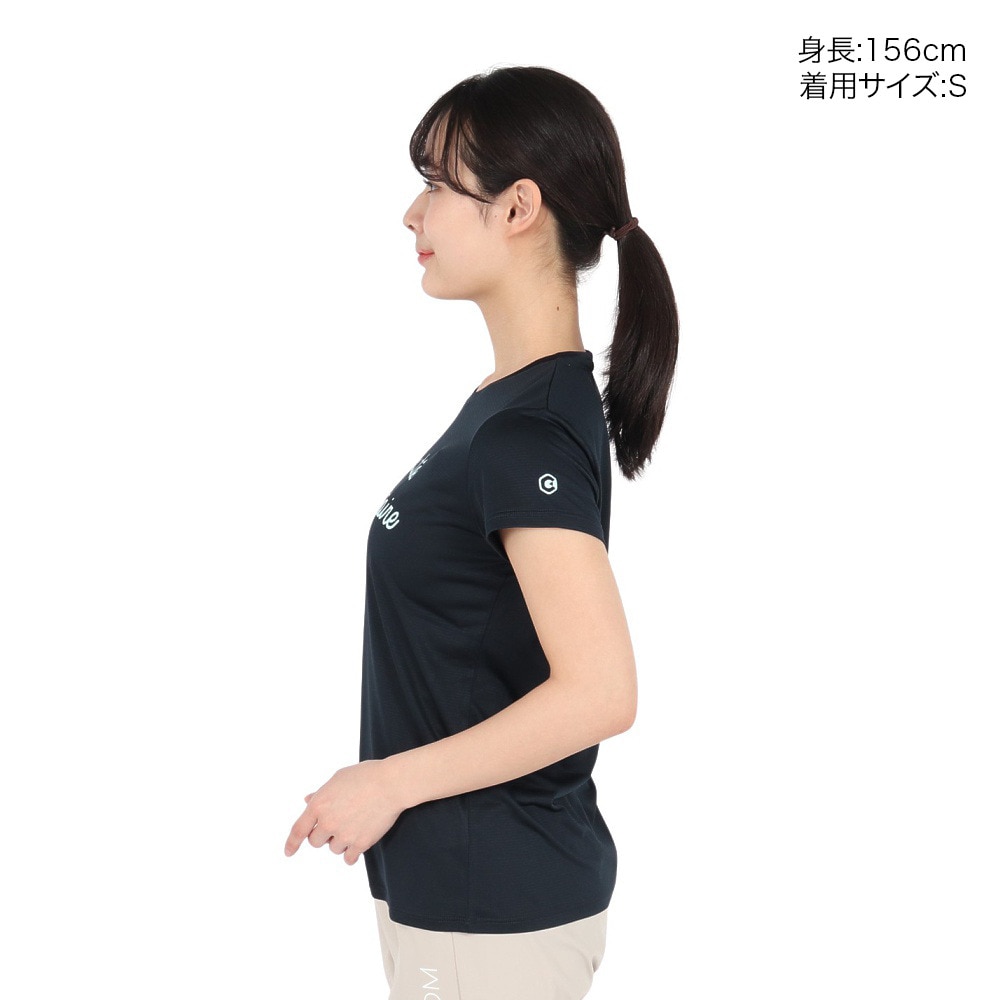 ジローム（GIRAUDM）（レディース）ドライプラスUV ボーダー Tシャツ CT5S0016-TR864-GRSD NVY