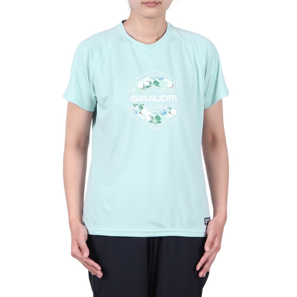 ジローム（GIRAUDM）（レディース）ドライプラス プリント 半袖Tシャツ CT5S0027-TR864-GRCD LBLU