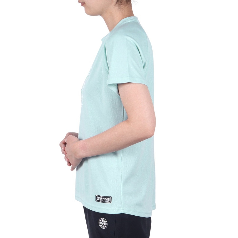 ジローム（GIRAUDM）（レディース）ドライプラス プリント 半袖Tシャツ CT5S0027-TR864-GRCD LBLU