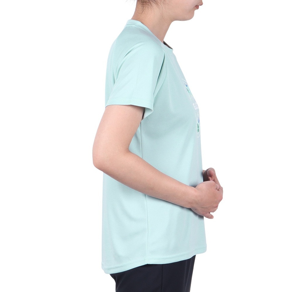 ジローム（GIRAUDM）（レディース）ドライプラス プリント 半袖Tシャツ CT5S0027-TR864-GRCD LBLU