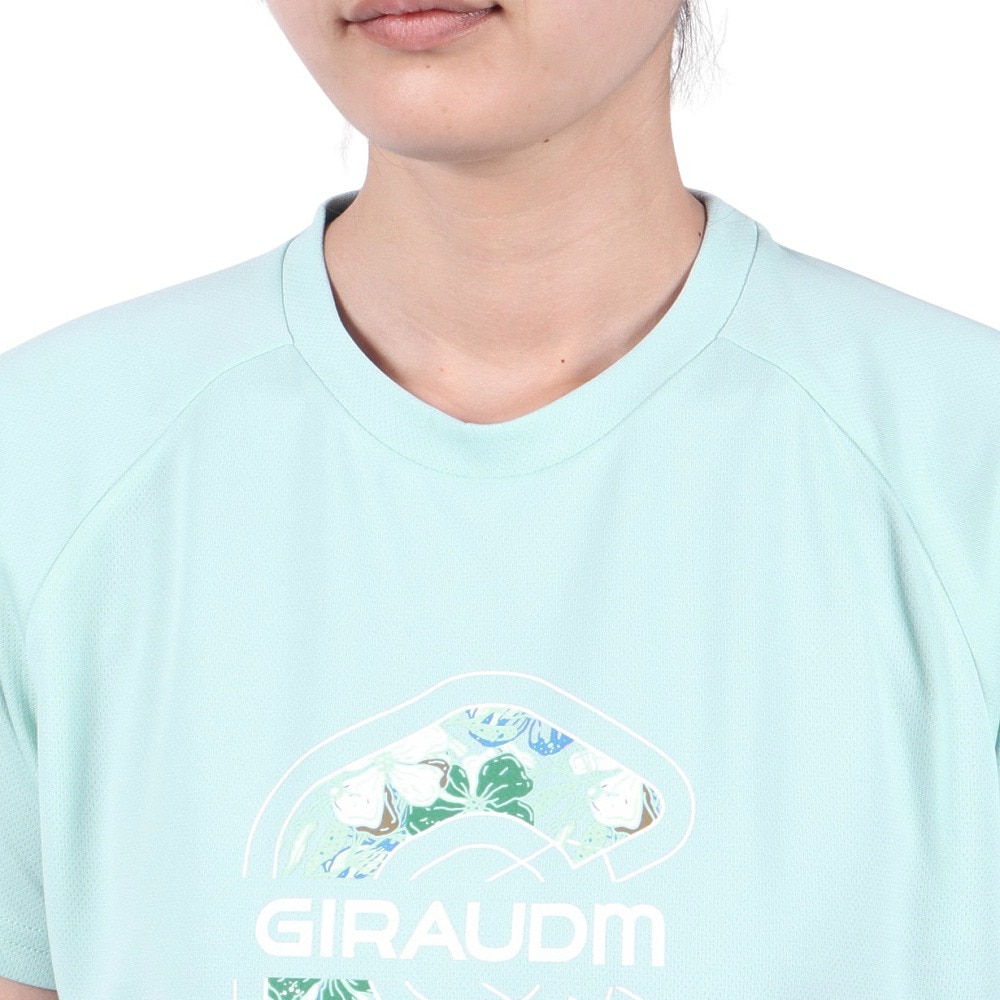 ジローム（GIRAUDM）（レディース）ドライプラス プリント 半袖Tシャツ CT5S0027-TR864-GRCD LBLU