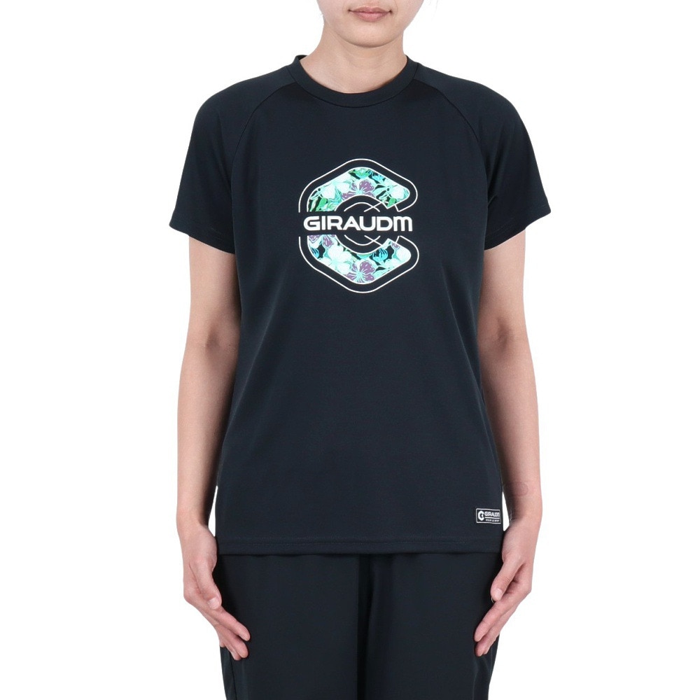 ジローム（GIRAUDM）（レディース）ドライプラス プリント 半袖Tシャツ CT5S0027-TR864-GRCD NVY