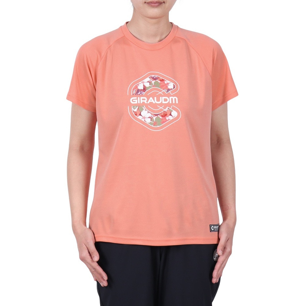 ジローム（GIRAUDM）（レディース）ドライプラス プリント 半袖Tシャツ CT5S0027-TR864-GRCD SNP