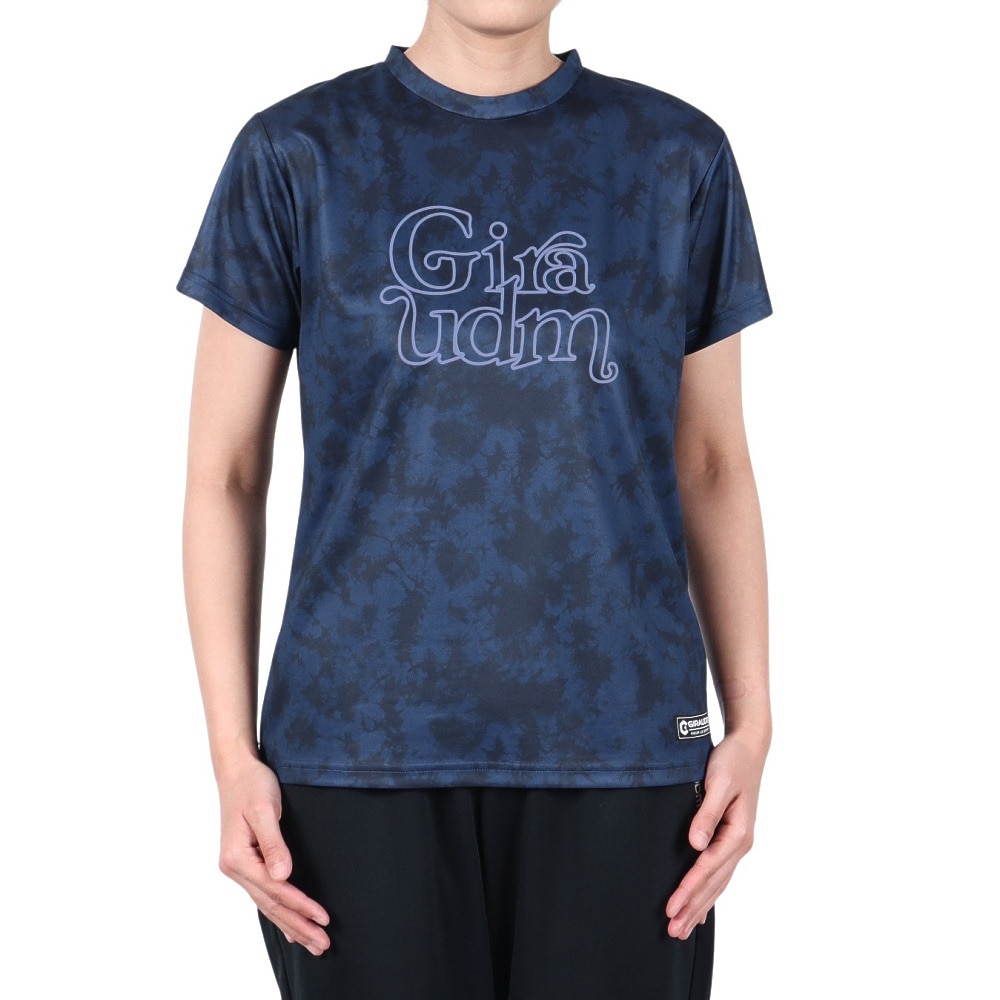 ジローム（GIRAUDM）（レディース）ドライプラス プリント 半袖Tシャツ CT5S0029-TR864-GRCD NVY