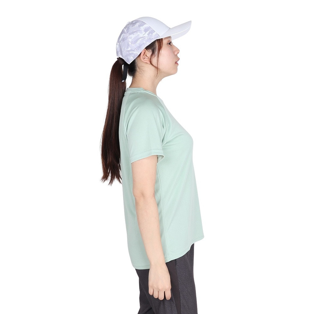 ジローム（GIRAUDM）（レディース）ドライプラス プリント メッシュ 半袖Tシャツ CT5S0031-TR864-GRCD GRN